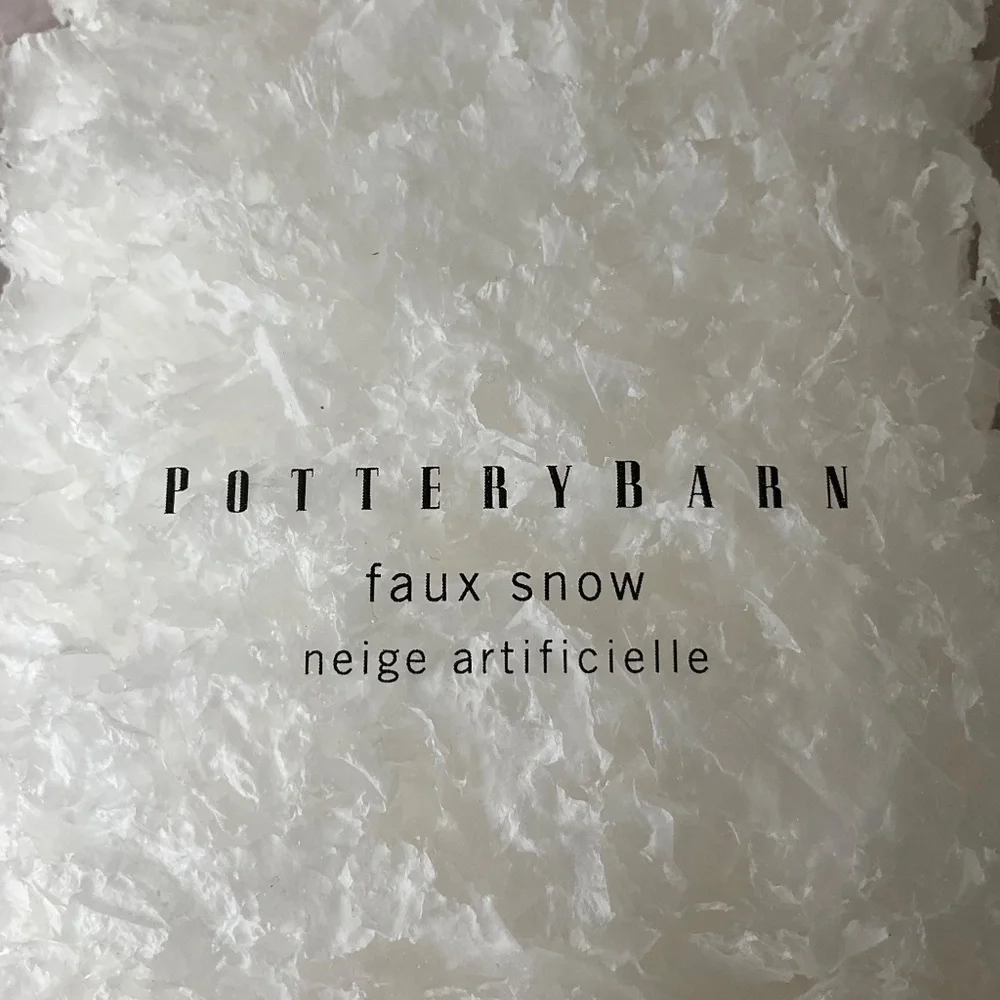 Pottery barn faux snow